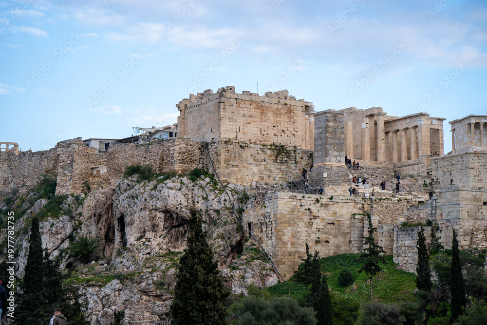 Acropolis from the distance. A nice view of the ancient city. Acropolis from the distance. A nice view of the ancient city.