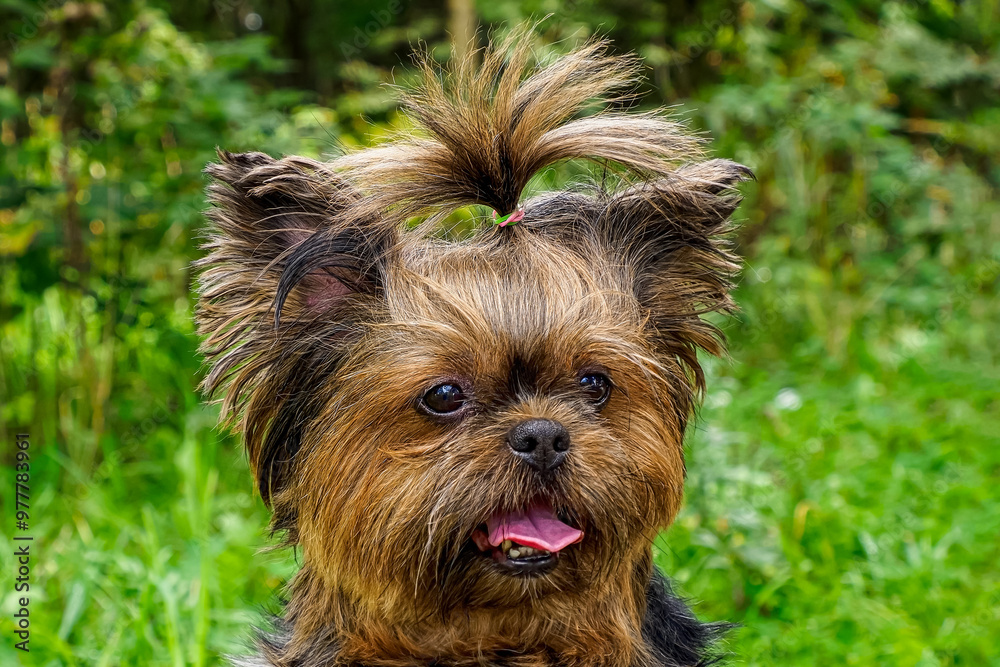 Yorkshire terrier. Funny fluffy dog. Pets. The year of the dog. Yorkshire terrier. Funny fluffy dog. Pets. The year of the dog.