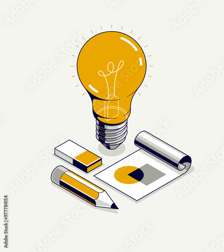 Creative idea concept, ligh...