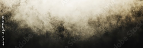 Grey Fog. Abstract Sepia Gothic Mist with Grunge Apocalyptic Sky