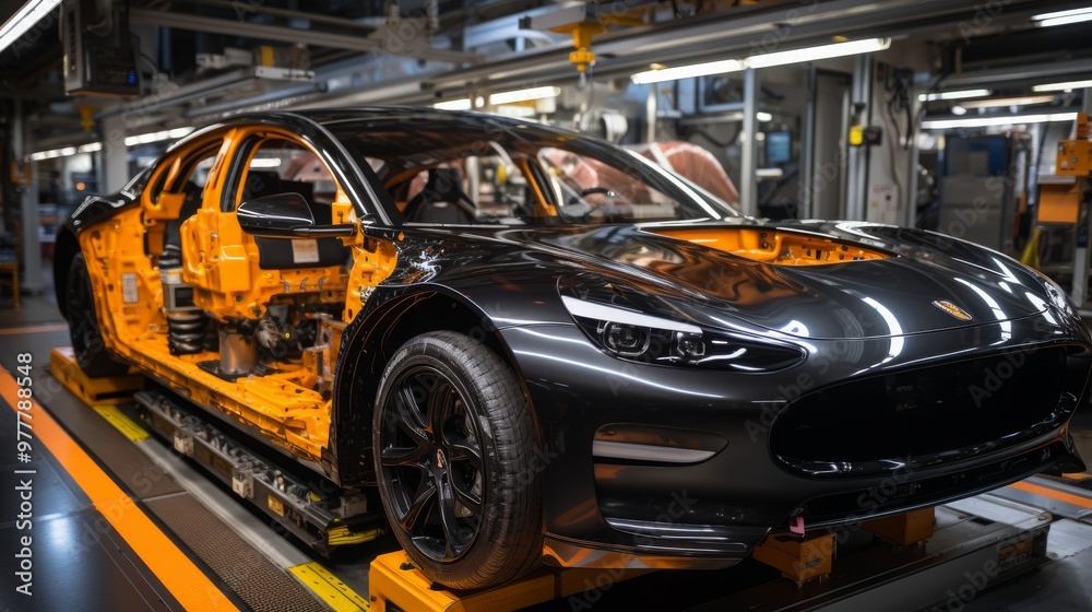 Innovative lightweight electric vehicle assembly process in a modern manufacturing facility Innovative lightweight electric vehicle assembly process in a modern manufacturing facility