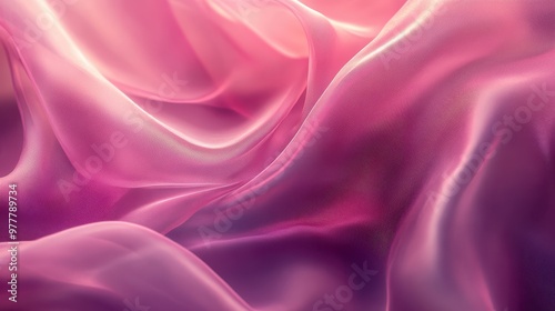 Elegant silky fabric in soft pink hues, creating a tranquil and dreamy atmosphere perfect for backgrounds or design elements.