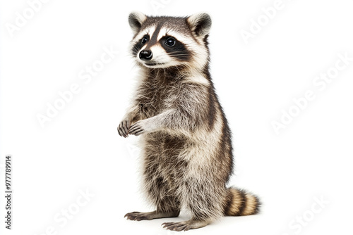 raccoon isolated on white background