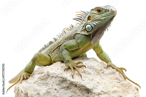 iguana on white background