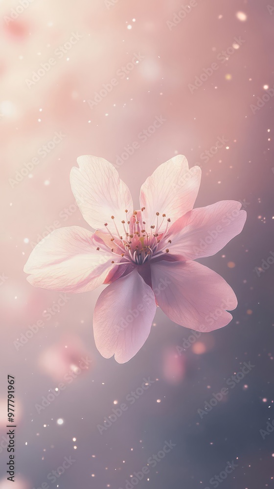 Closeup of a delicate pink cherry blossom flower with soft bokeh background, perfect for spring or floral-themed designs. Closeup of a delicate pink cherry blossom flower with soft bokeh background, perfect for spring or floral-themed designs.