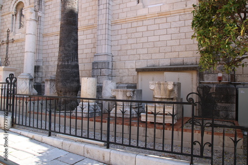 Archaeological finds  next to Saint Nicholas Cathedral in Monaco-Ville, Monaco.