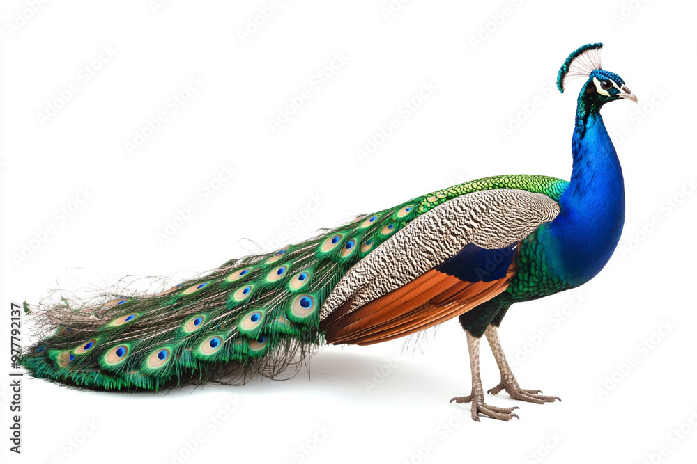 Obraz premium peacock isolated on a white background