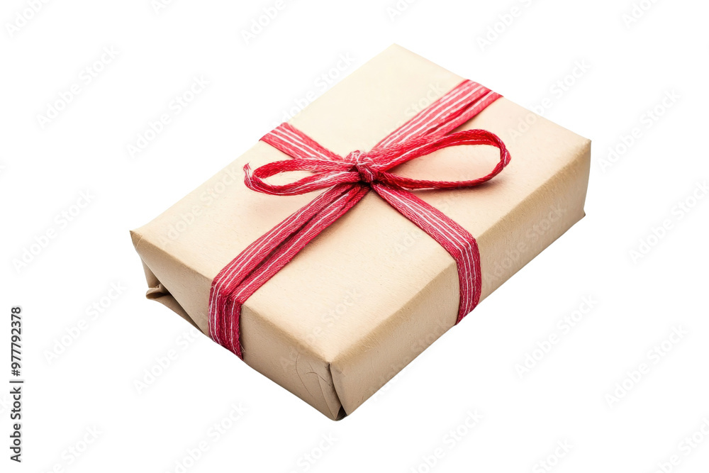 Beautifully wrapped gift box with a red ribbon detail, perfect for any celebration or special occasion, isolated on a transparent background. Beautifully wrapped gift box with a red ribbon detail, perfect for any celebration or special occasion, isolated on a transparent background.
