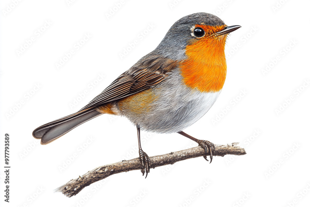 robin isolated on white background robin isolated on white background