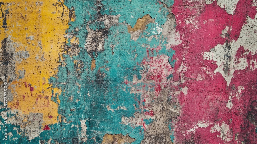 Vibrant Peeling Wall Art