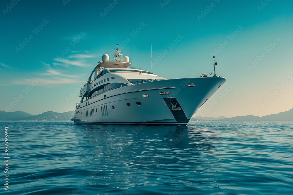 Big Yacht In The Open Sea, Luxury Yacht, Yacht In The Ocean, Sailing Yacht, Sea Voyage