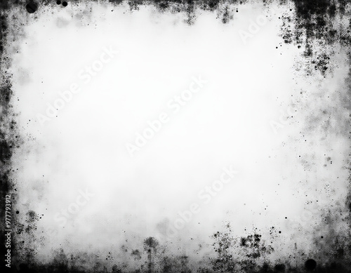 White shabby grunge background, vignette photo