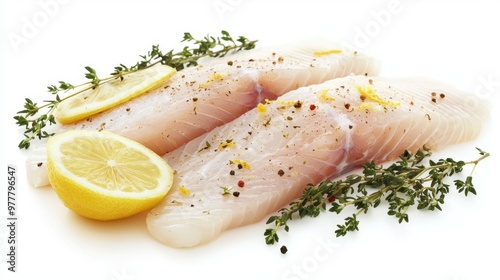 An image of a haddock fillet seen from the top: photo