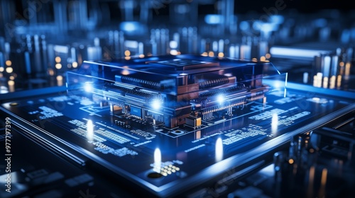 Robotic systems assemble microchips in a cleanroom factory environment