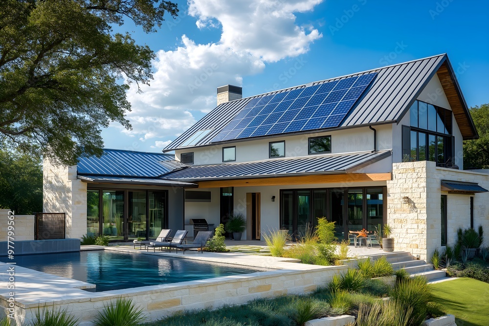 Modern Solar Panels Installed On A Austin Texas Home, Solar Photography, Solar Powered Clean Energy, Sustainable Resources, Electricity Source, Austin Texas Solar Installation Modern Solar Panels Installed On A Austin Texas Home, Solar Photography, Solar Powered Clean Energy, Sustainable Resources, Electricity Source, Austin Texas Solar Installation