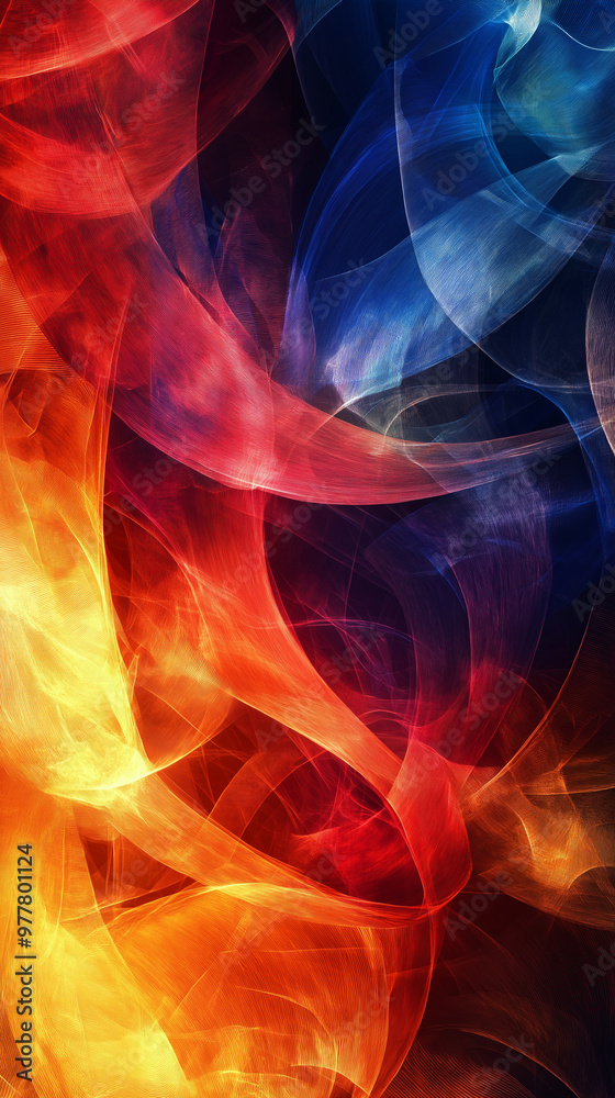 Obraz premium An abstract background features non-representational elements like shapes, colors, and patterns, often creating a visually dynamic or atmospheric backdrop