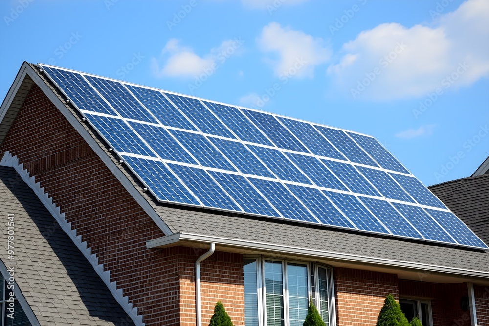 Modern Solar Panels Installed On A New York City Home, Solar Photography, Solar Powered Clean Energy, Sustainable Resources, Electricity Source, Marketing Advert Solar Installation Modern Solar Panels Installed On A New York City Home, Solar Photography, Solar Powered Clean Energy, Sustainable Resources, Electricity Source, Marketing Advert Solar Installation