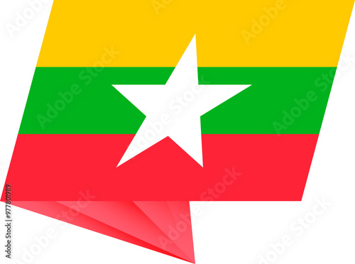 Myanmar pin flag