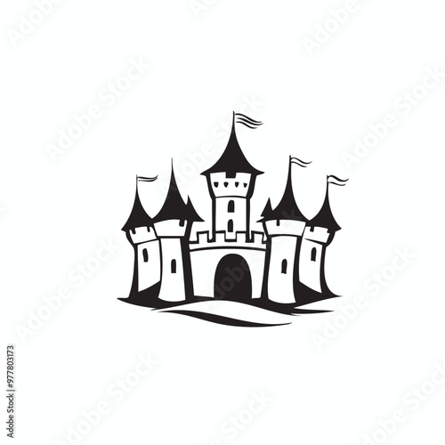 simple castle vector