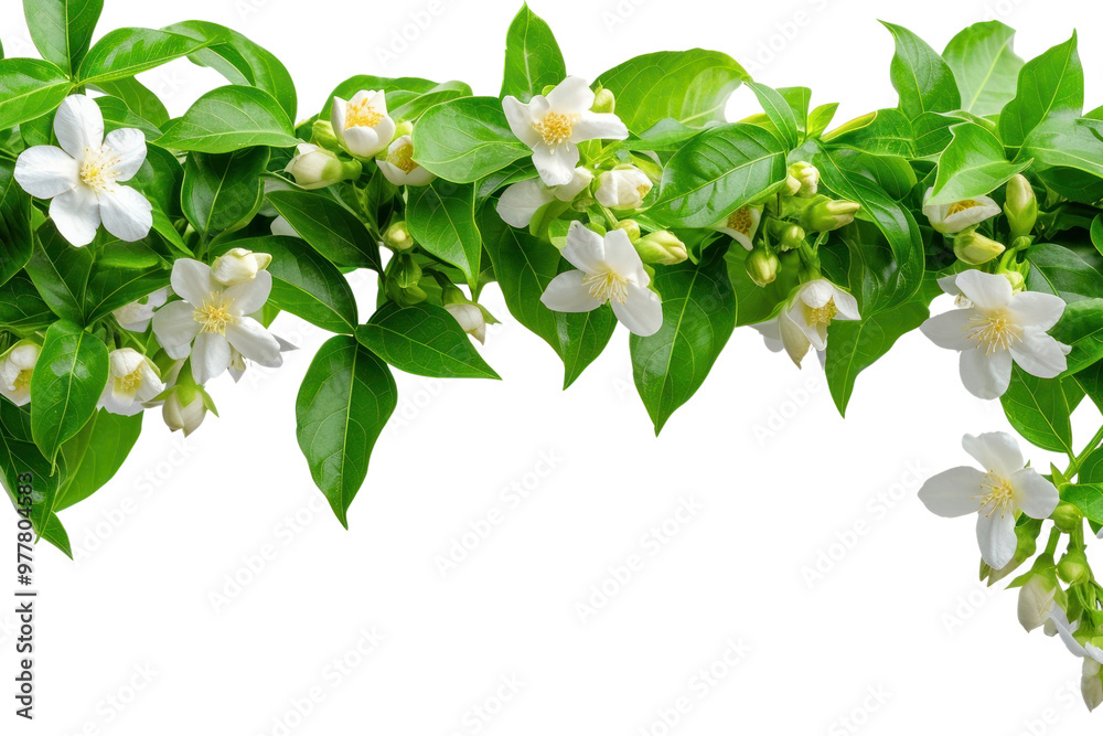 Obraz premium PNG Jasmine border flower nature plant.