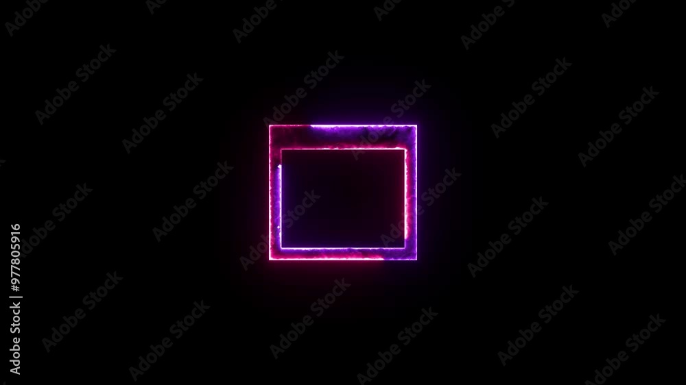 Window symbol icon glow neon fire symbol purple pink color animation Window symbol icon glow neon fire symbol purple pink color animation