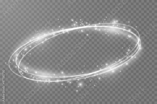 Light orange Twirl. Curve light effect of orange line. Luminous orange circle. Light orange pedistal, podium, platform, table. Vector PNG. Vector illustration