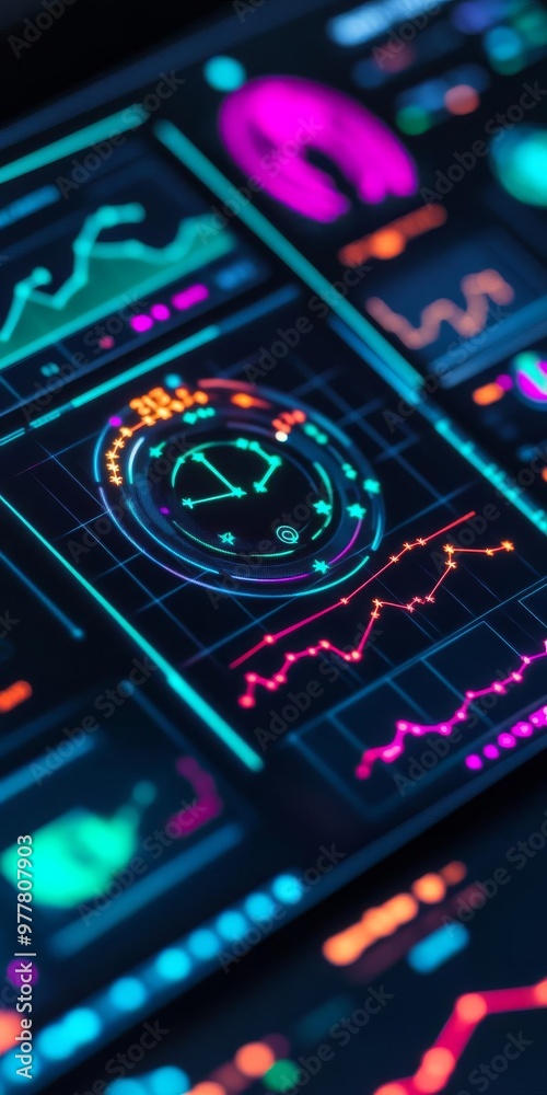 Digital horoscope widget on a smart home dashboard, futuristic and accessible Digital horoscope widget on a smart home dashboard, futuristic and accessible