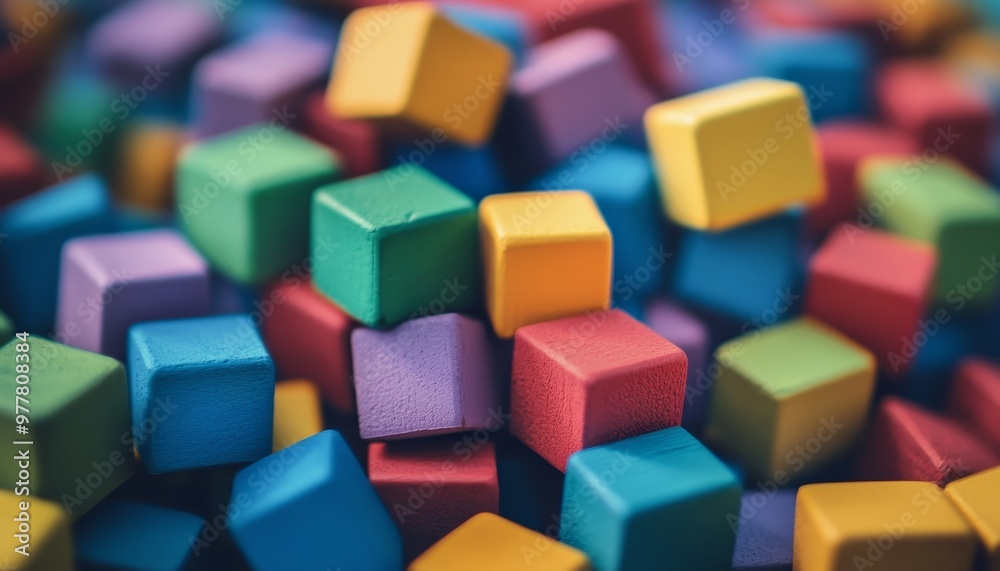 Vibrant collection of colorful block toy pieces perfect for creative play and learning Vibrant collection of colorful block toy pieces perfect for creative play and learning
