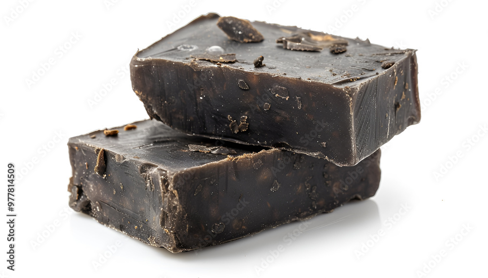Tar soap bars isolated on white. Natural product Tar soap bars isolated on white. Natural product
