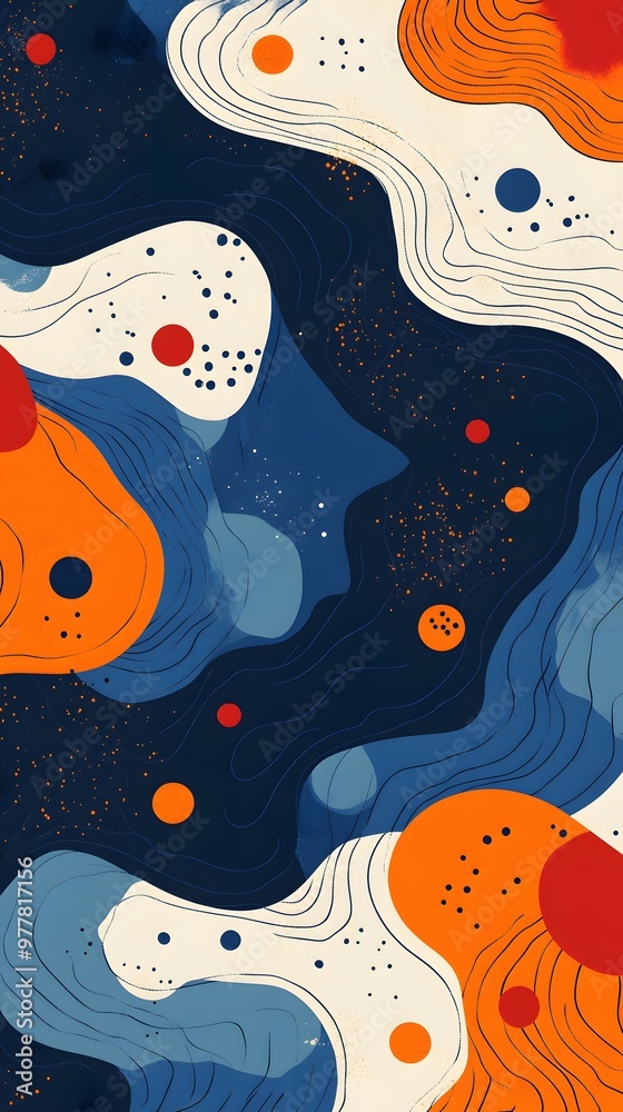 Flowers, Florals, Leaves, Shapes, Waves, Blue and Orange, Abstract Image, Texture, Pattern Background, Wallpaper, Cover and Screen for Smartphone, PC, Laptop, 9:16 and 16:9 Format Flowers, Florals, Leaves, Shapes, Waves, Blue and Orange, Abstract Image, Texture, Pattern Background, Wallpaper, Cover and Screen for Smartphone, PC, Laptop, 9:16 and 16:9 Format