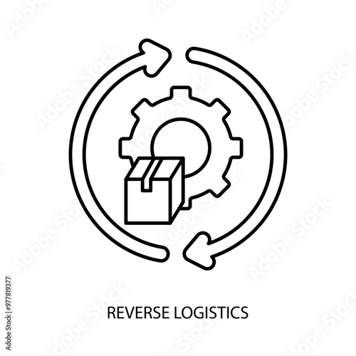 reverse logistics concept line icon. Simple element illustration. reverse logistics concept outline symbol design.