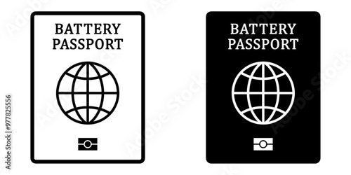 ofvs734 OutlineFilledVectorSign ofvs - battery passport vector icon . isolated transparent . outline and filled version . AI 10 / EPS / PNG . g12080