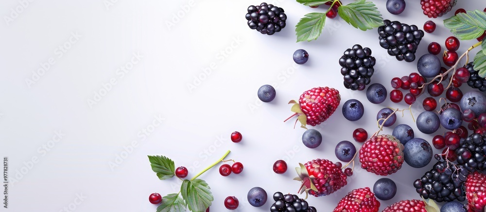 Fresh ripe berries mulberry copyspace background summer fruits harvest theme vitamin rich food
