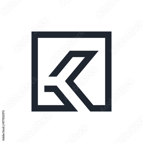 Letter K design idea with modern concept for business