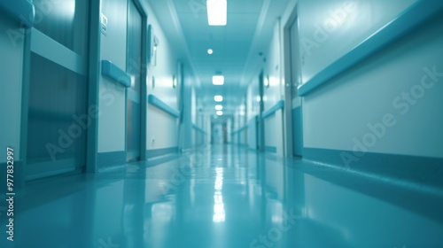 Sterile and Bright: A Hospital Corridor