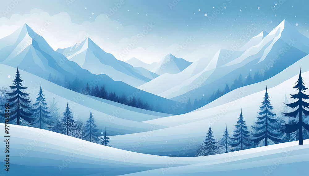 Fototapeta premium winter forest landscape
