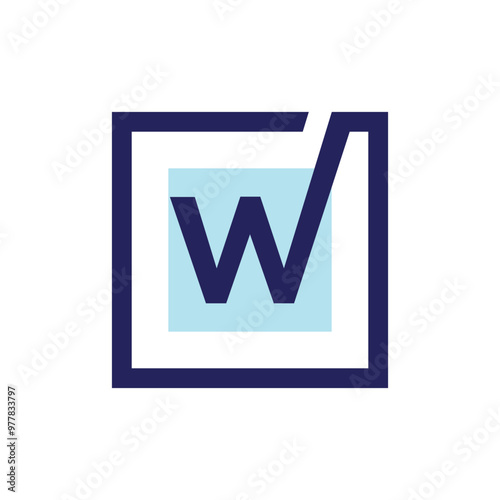 Letter W design idea with modern concept for business