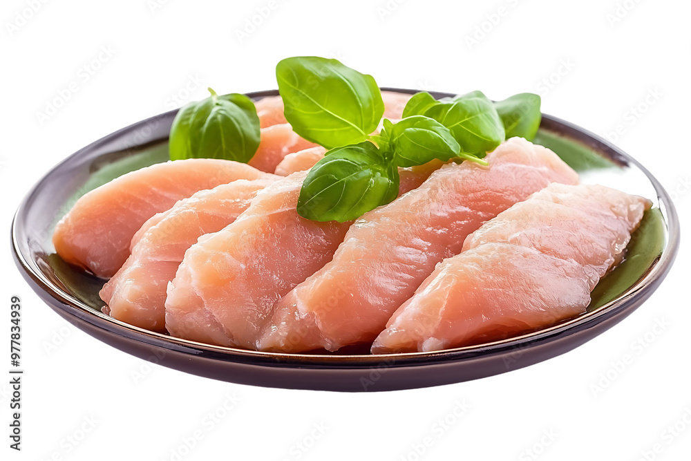 Raw chicken fillet, a healthy protein source, isolated on a white background Raw chicken fillet, a healthy protein source, isolated on a white background