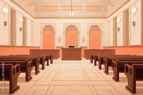 Elegant courtroom interior design