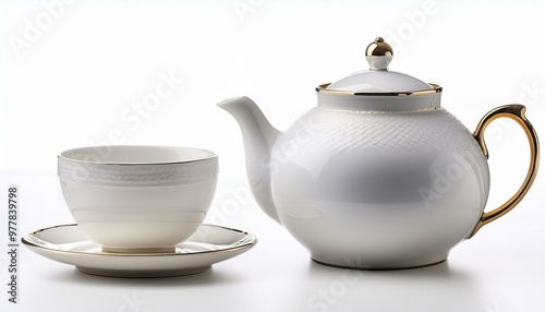 Elegant White Tea Set