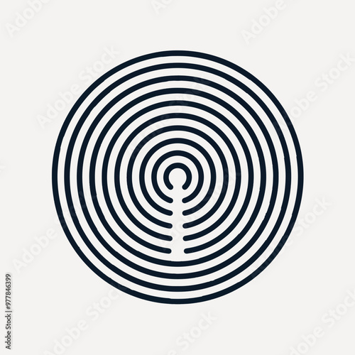 Circular maze abstract design