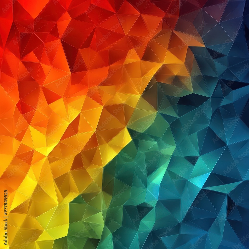 Polygonal shapes with contrasting colors in motion Polygonal shapes with contrasting colors in motion