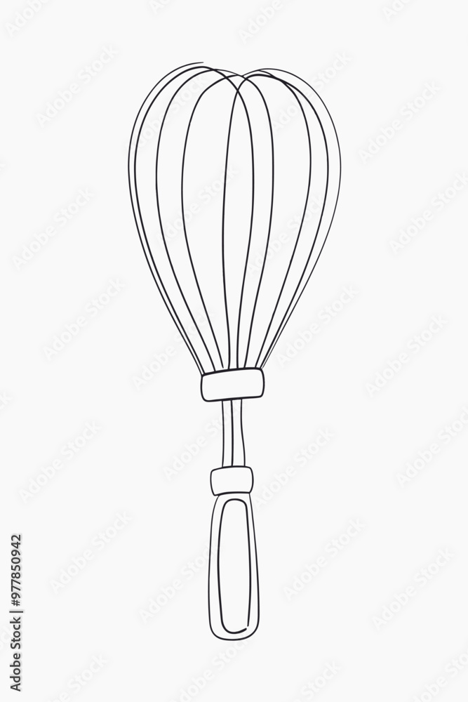 Simple wire whisk illustration Simple wire whisk illustration