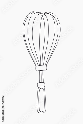 Simple wire whisk illustration