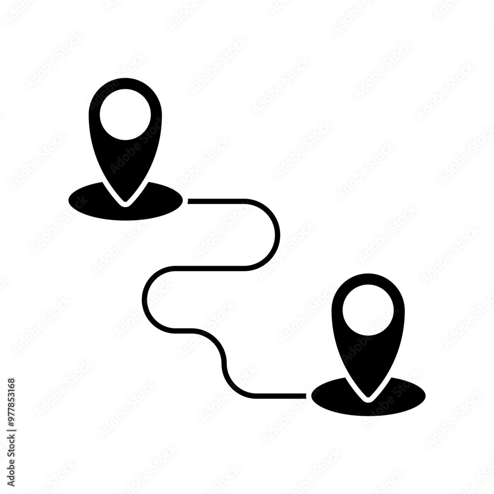route planning concept line icon. Simple element illustration. route planning concept outline symbol design. route planning concept line icon. Simple element illustration. route planning concept outline symbol design.