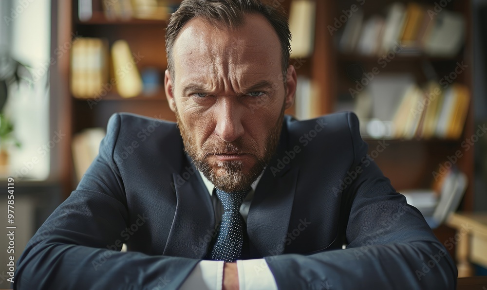 Boss with an angry expression Boss with an angry expression