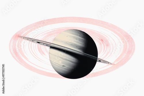 Abstract Saturn art print