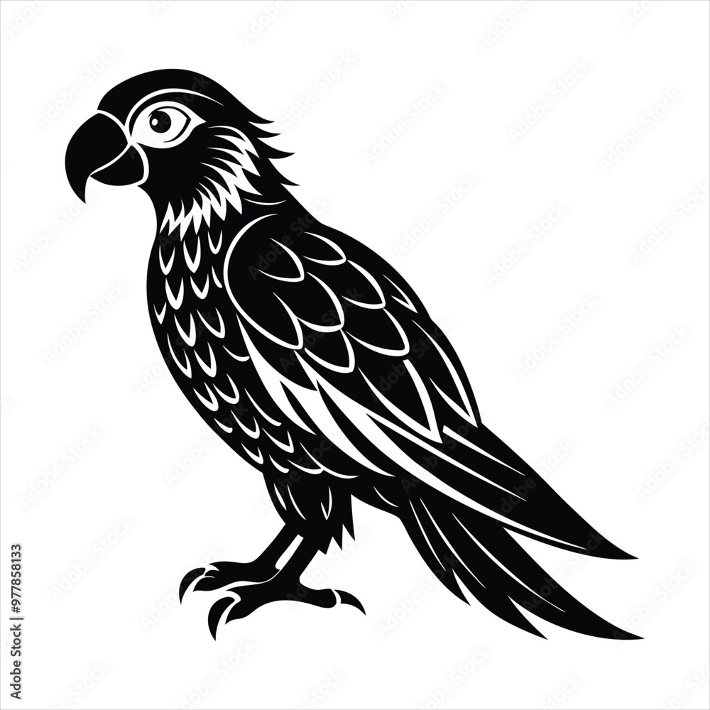 Fototapeta premium parrot silhouette vector