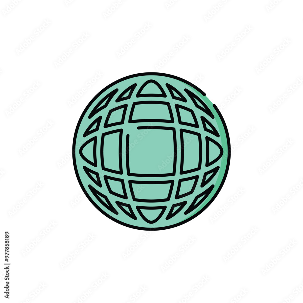global Icon Vector. Globe Icon. Lineal or Linear Color. global Icon Vector. Globe Icon. Lineal or Linear Color.