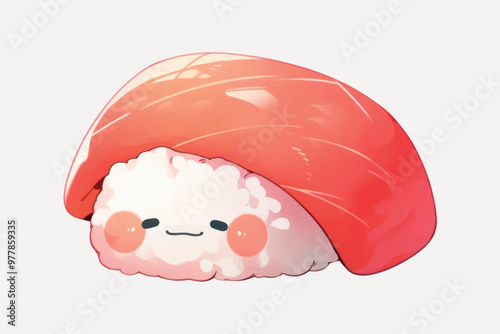 Cute sushi cartoon illustration